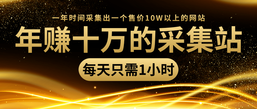 年赚十万的采集站，每天却只需要1小时，一年时间采集出一个售价10W以上的网站-零点项目大全