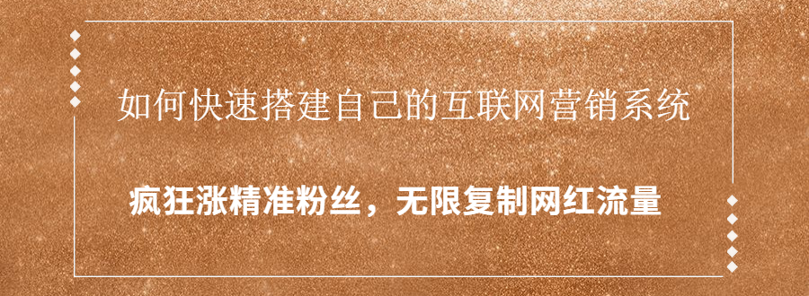 封神学员特训营：快速搭建自己的互联网营销系统，疯狂涨精准粉丝，无限复制网红流量-零点项目大全