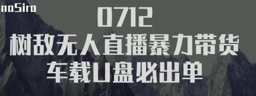 树敌‮习研‬社抖音无人直播暴力带货车载U盘必出单，单号单日产出300纯利润-零点项目大全