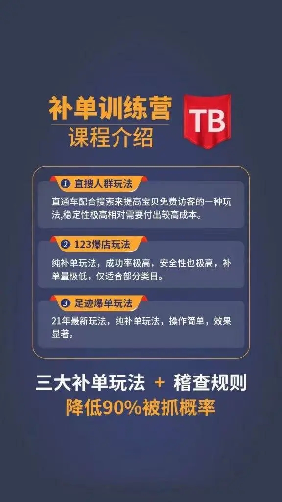 数据蛇淘宝2021最新三大补单玩法+稽查规则，降低90%被抓概率-零点项目大全