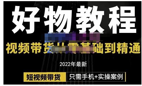 锅锅老师好物分享课程：短视频带货从零基础到精通，只需手机+实操-零点项目大全