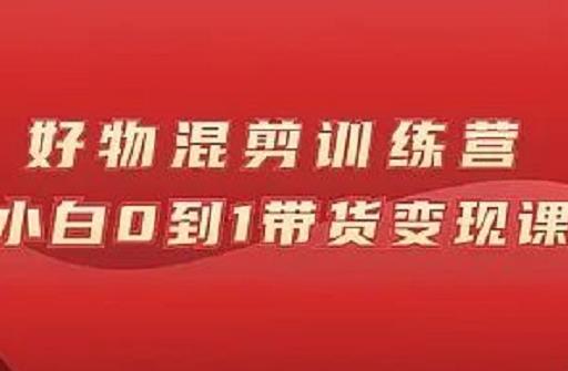 万三好物混剪训练营：小白0到1带货变现课-零点项目大全