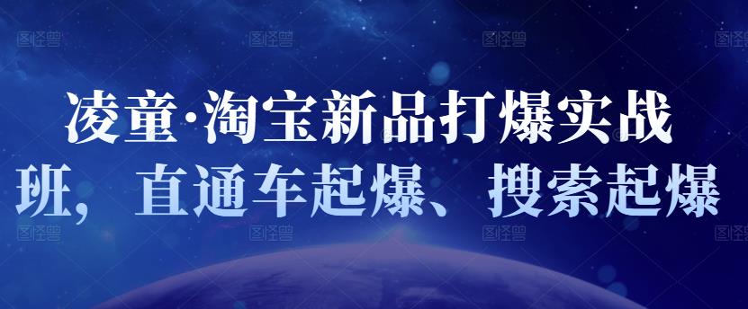 凌童·淘宝新品打爆实战班，直通车起爆、搜索起爆-零点项目大全