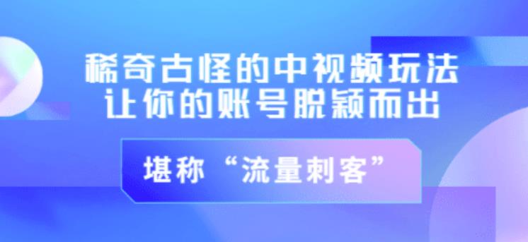 不讲李·稀奇古怪的冷门中视频冷门玩法，让你的账号脱颖而出，成为流量刺客！（图文+视频）-零点项目大全