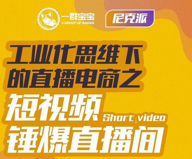 尼克派·工业化思维下的直播电商之短视频锤爆直播间，听话照做执行爆单-零点项目大全