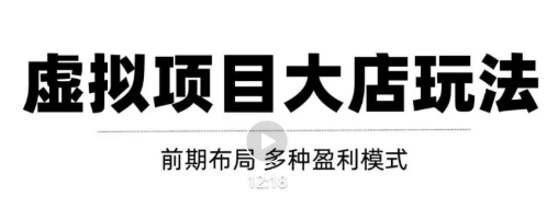 虚拟项目月入几万大店玩法分享，多店操作利润倍增（快速起店盈利）-零点项目大全