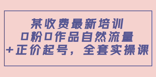 某最新收费培训内容：0粉0作品自然流量+正价起号，全套实操课-零点项目大全