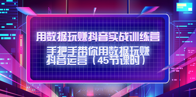 用数据玩赚抖音实战训练营：手把手带你用数据玩赚抖音运营-零点项目大全