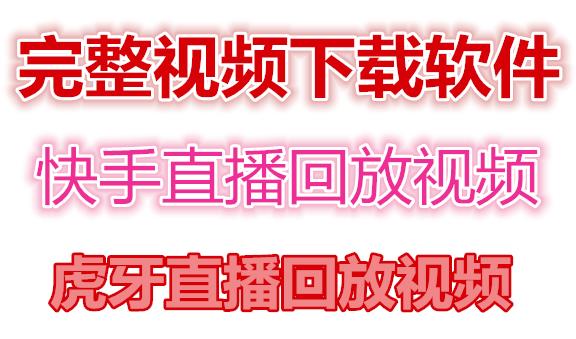 快手直播回放视频/虎牙直播回放视频完整下载(电脑软件+视频教程)-零点项目大全