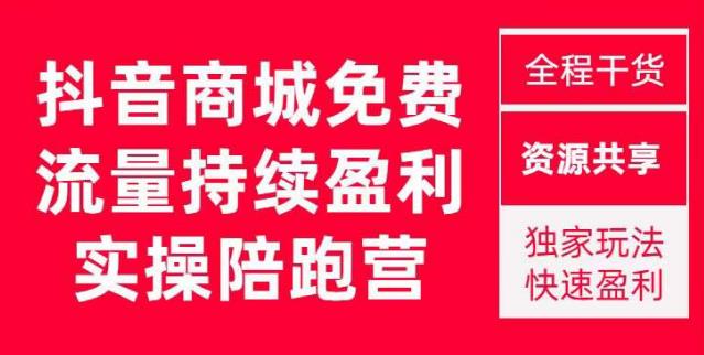 抖音商城搜索持续盈利陪跑成长营，抖音商城搜索从0-1、从1到10的全面解决方案-零点项目大全