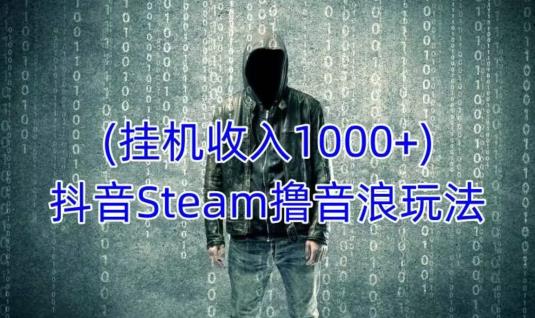 抖音Steam撸音浪玩法，挂机一天收入1000+不露脸 不说话 不封号 社恐人群福音-零点项目大全