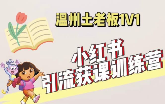 小红书1对1引流获客训练营：账号、内容、引流、成交（价值3999元）-零点项目大全