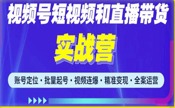 2023最新微信视频号引流和变现全套运营实战课程，小白也能玩转视频号短视频和直播运营-零点项目大全