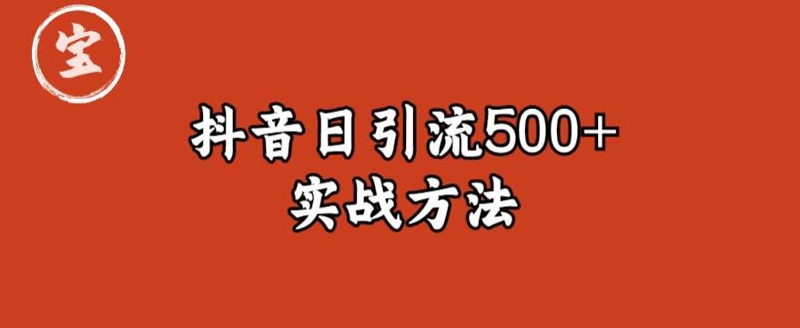 宝哥抖音直播引流私域的6个方法，日引流500+-零点项目大全