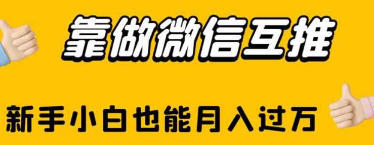 靠做微信互推，新手小白也能月入过万【揭秘】-零点项目大全