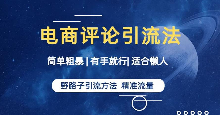 简单粗暴野路子引流-电商平台评论引流大法，适合懒人有手就行【揭秘】-零点项目大全