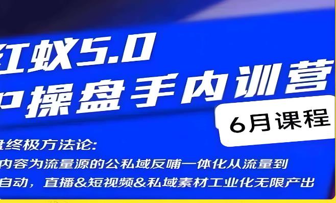 红蚁5.0IP操盘手内训营，IP操盘终极方法论-零点项目大全