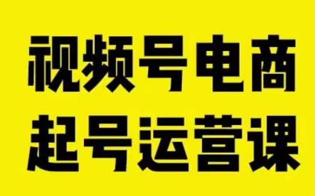 视频号电商起号运营课，教新人如何自然流起号，助力商家0-1突破-零点项目大全