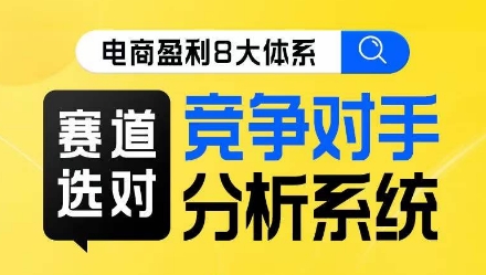 电商盈利8大体系·赛道选对，​竞争对手分析系统线上课-零点项目大全