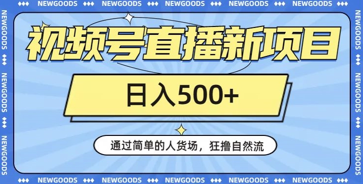 视频号直播新项目，通过简单的人货场，狂撸自然流，日入500+【260G资料】-零点项目大全