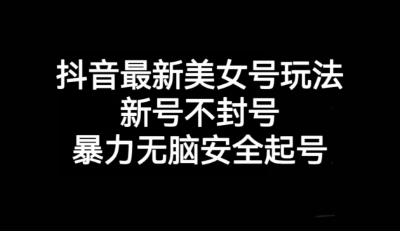 抖音最新美女号玩法，新号不封号，暴力无脑安全起号【揭秘】-零点项目大全