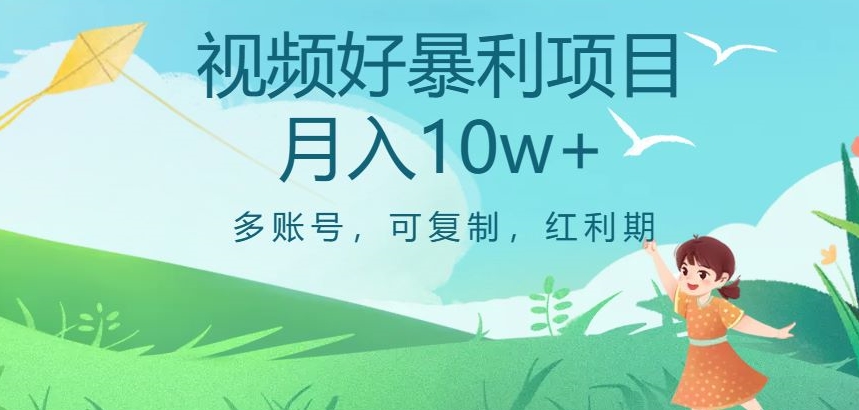 视频号暴利项目，多账号，可复制，红利期，月入10w+【揭秘】-零点项目大全