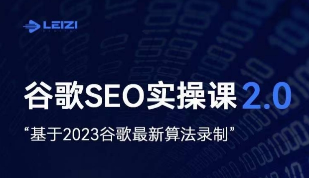 雷子·谷歌SEO 2.0实战课，独立站询盘自由必备，基于2023谷歌最新算法录制-零点项目大全