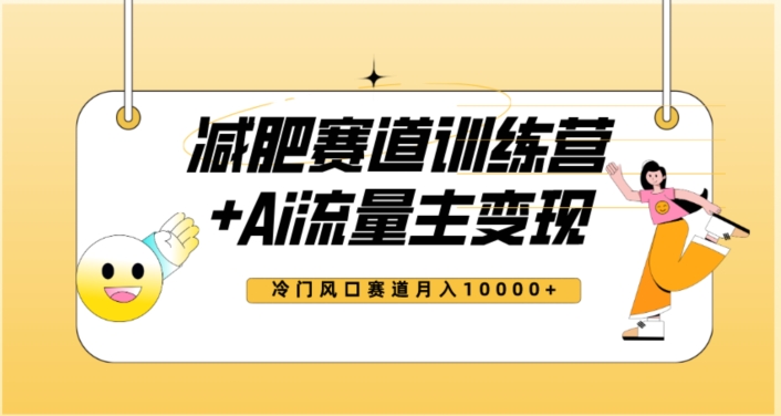 全新减肥赛道AI流量主+训练营变现玩法教程，蓝海冷门赛道小白轻松上手，月入10000+-零点项目大全