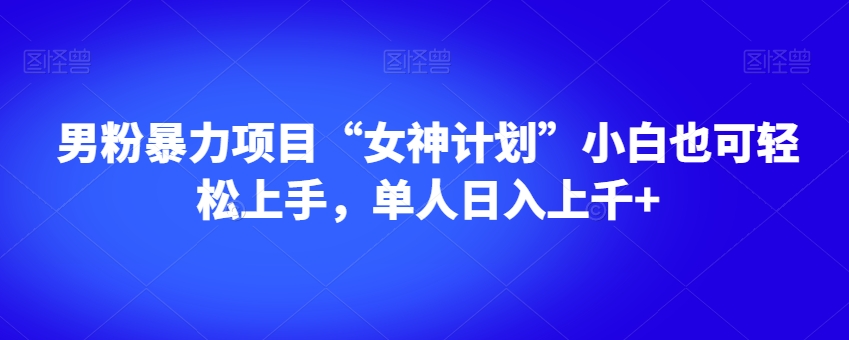 男粉暴力项目“女神计划”小白也可轻松上手，单人日入上千+【揭秘】-零点项目大全