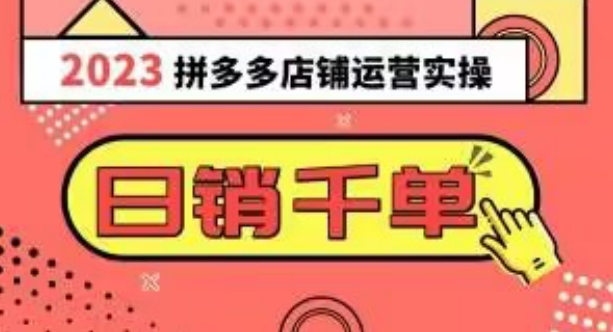 2023拼多多运营实操，每天30分钟日销1000＋，爆款选品技巧大全（10节课）-零点项目大全