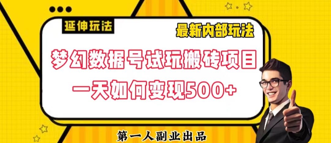 数据号回归玩法游戏试玩搬砖项目再创日入500+【揭秘】-零点项目大全