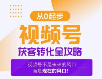 视频号获客转化全攻略，手把手教你打造爆款视频号！-零点项目大全