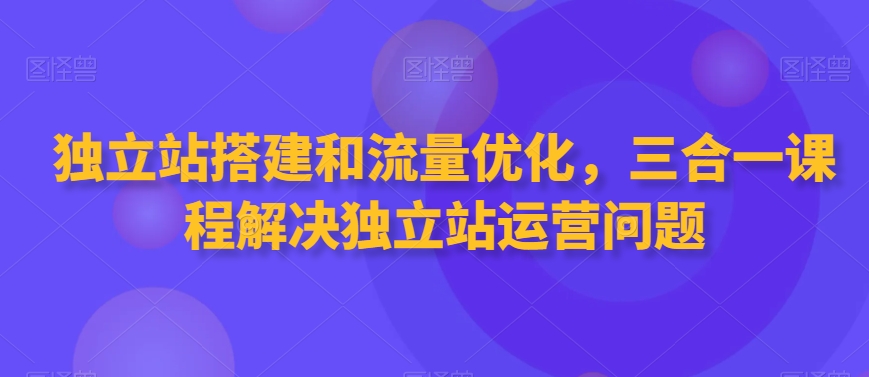 独立站搭建和流量优化，三合一课程解决独立站运营问题-零点项目大全