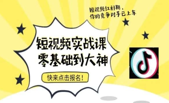 短视频零基础落地实操训练营，短视频实战课零基础到大神-零点项目大全