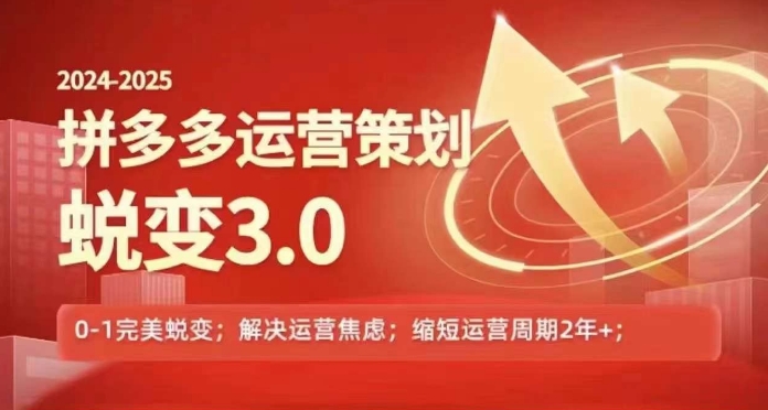 2024-2025拼多多运营策略蜕变3.0，0~1完美蜕变，解决信息焦虑-零点项目大全