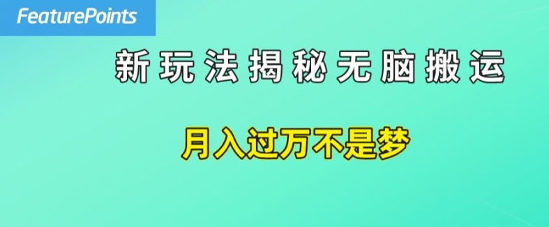 简单操作，每天50美元收入，搬运就是赚钱的秘诀【揭秘】-零点项目大全