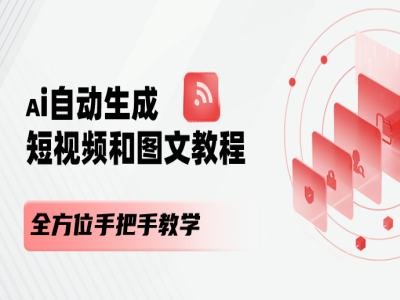 AI自动生成短视频和图文课程，全方位手把手教学-零点项目大全