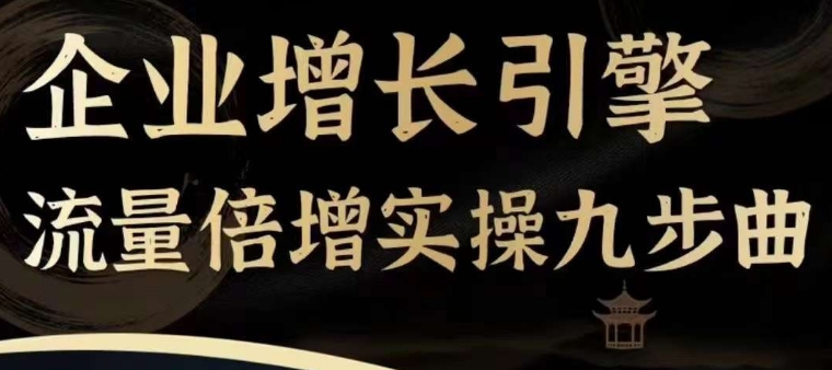 企业增长引擎流量倍增实操九步曲，一套课程帮你找到快速、简单、有效、可复制的获客+变现方式，-零点项目大全