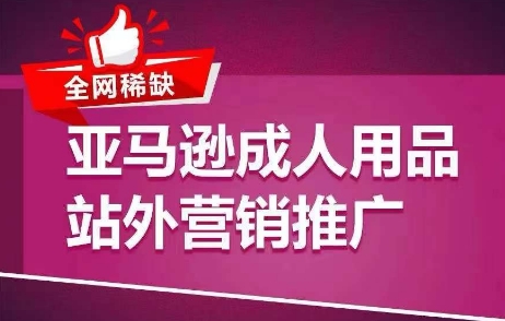 全网稀缺！亚马逊成人用品站外营销推广，​教你引爆站外流量，开启爆单模式-零点项目大全