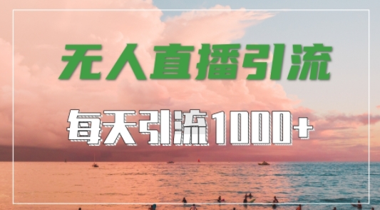 抖音快手视频号全平台通用，无人直播引流法，超暴力引流1000+高质量精准创业粉【揭秘】-零点项目大全