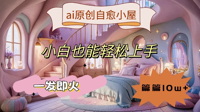 ai原创治愈小屋，小白也能轻松上手，一发即火，篇篇10w+【揭秘】-零点项目大全